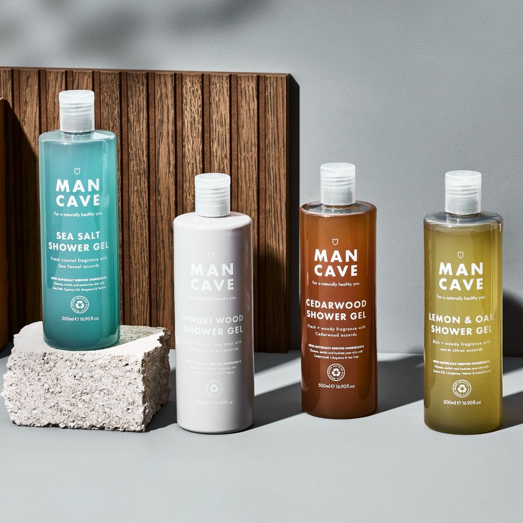 Sữa tắm nước hoa nam ManCave Shower Gel 200ml/500ml làm sạch sâu với hương thiên nhiên nam tính mạnh mẽ lưu hương lâu