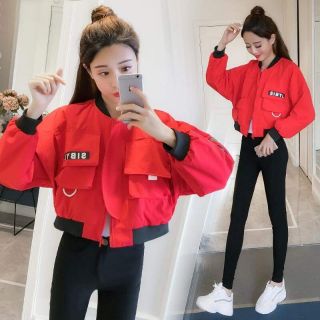 Áo khoác kaki nữ jacket dáng ngắn siêu cá tính