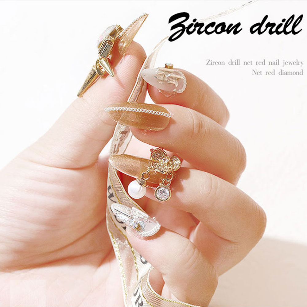 [Hàng mới về] Phụ kiện đính đá 3d trang trí móng tay thời trang
