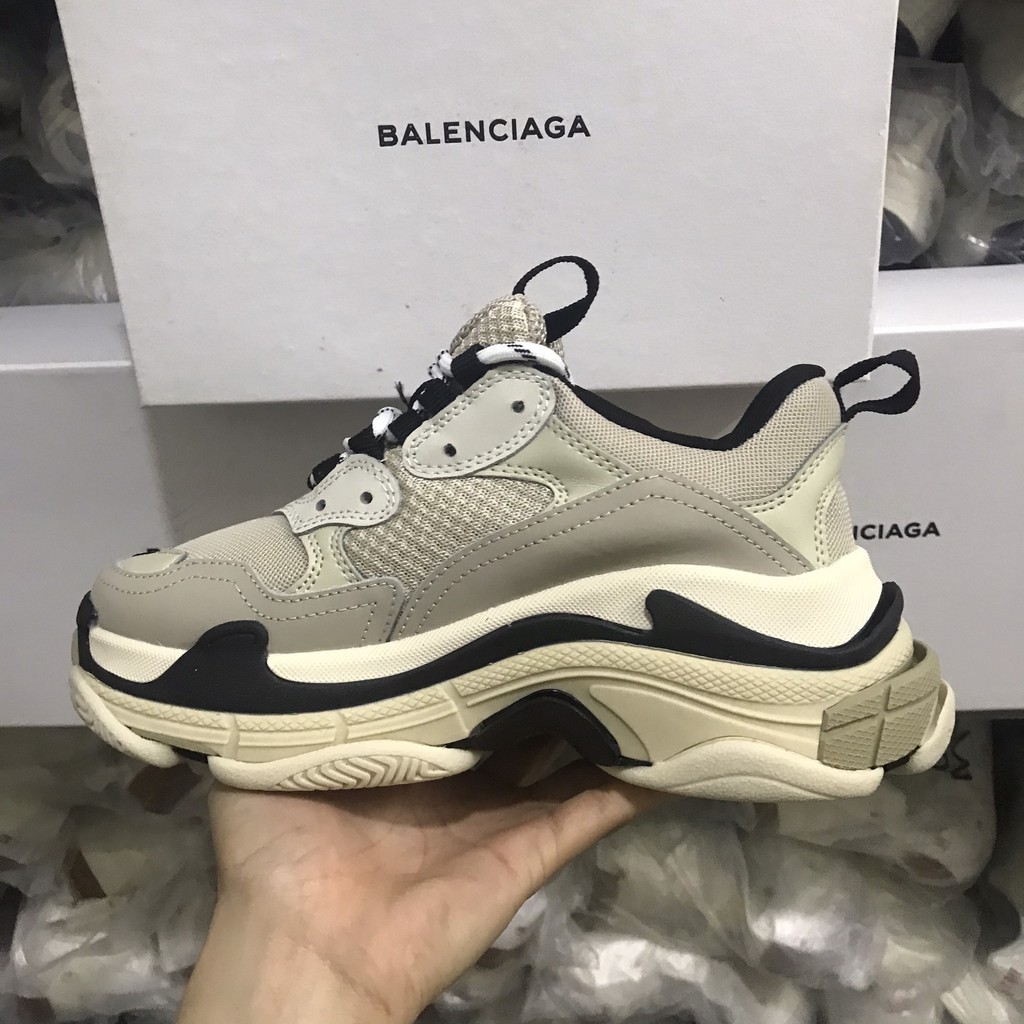 (Freeship + Phụ kiện)  Giày Balenciga màu Ghi Cao Cấp