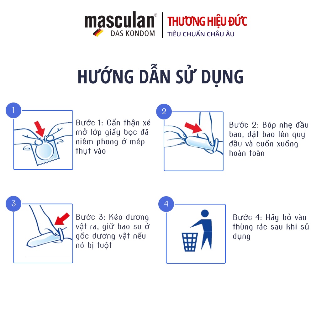 Bao cao su kéo dài thời gian Masculan Long Pleasure - Mùi thơm độc quyền - Có gân và chấm hạt