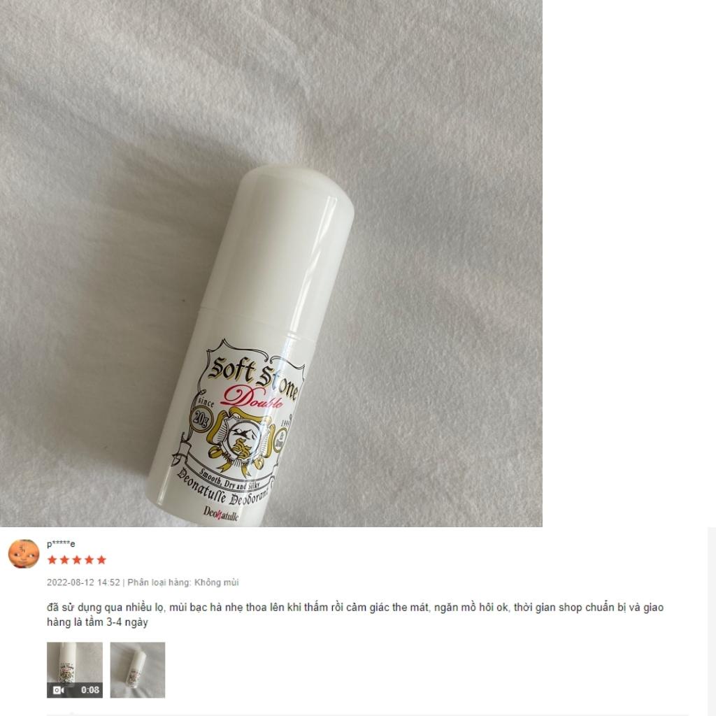 Lăn Khử Mùi Đá Khoáng Softstone Double Deonatulle 20g