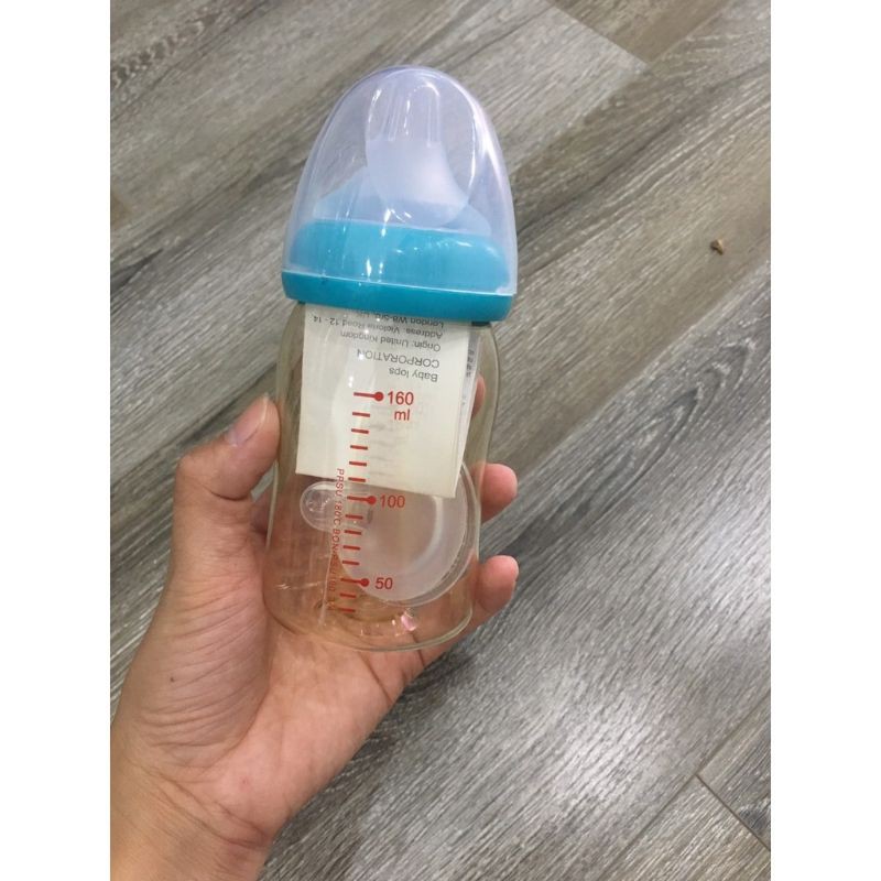 Bình sữa cổ rộng 80_160ml Baby Lops tặng kèm 1núm ti