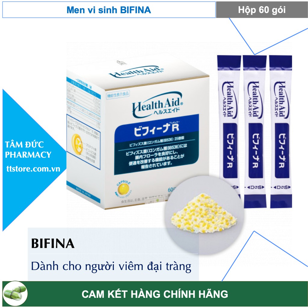 Men vi sinh BIFINA [Hộp 60 gói]