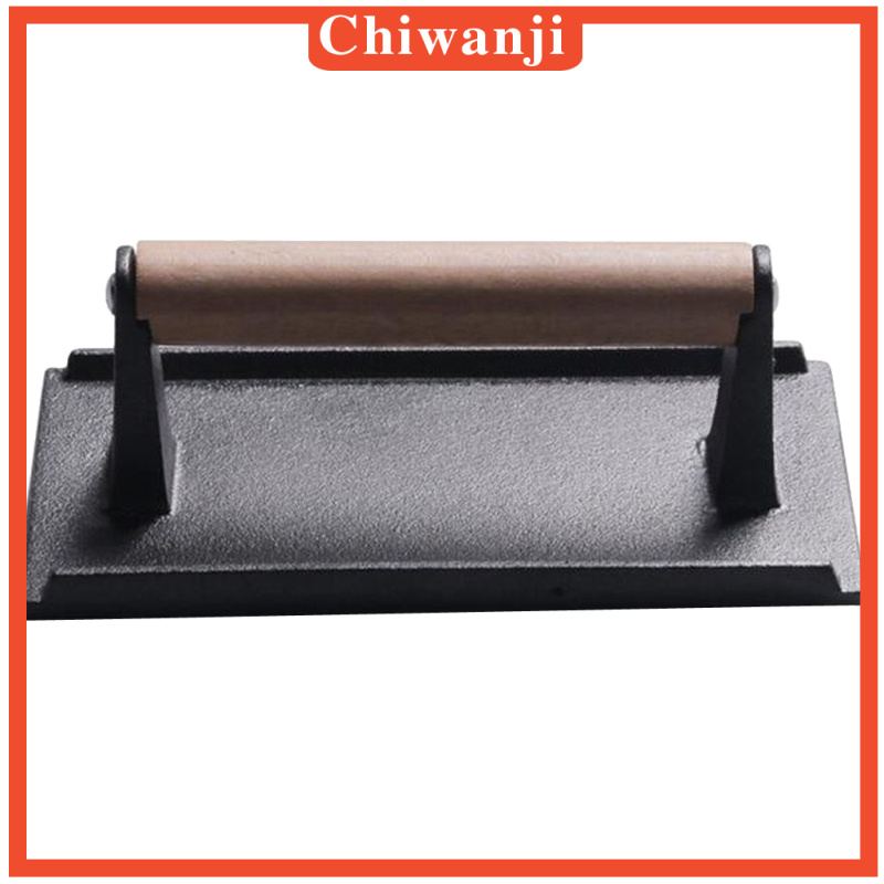 [CHIWANJI]1.2kg Cast Iron Steak Weight Burger Press Bacon Press Grill Summer BBQ Gift