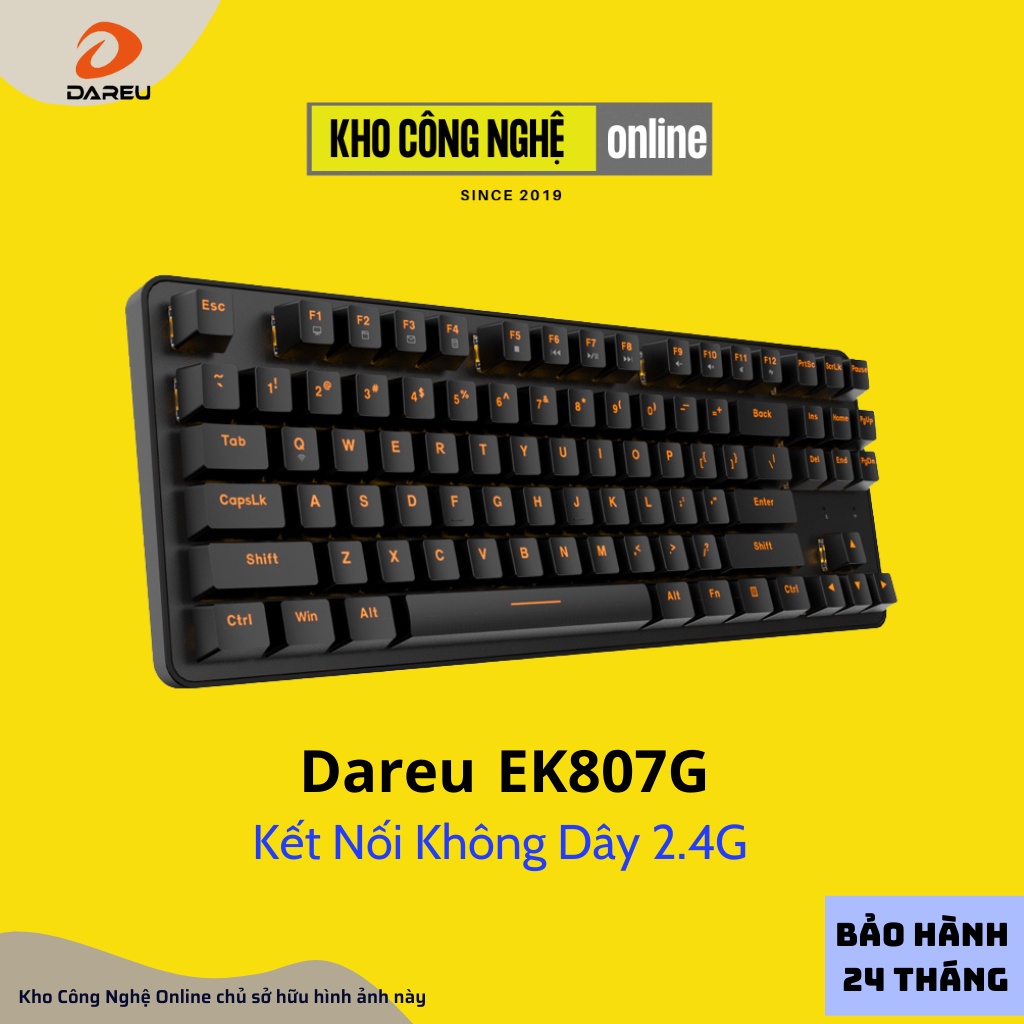 Bàn phím cơ không dây Dareu EK807G Black / White