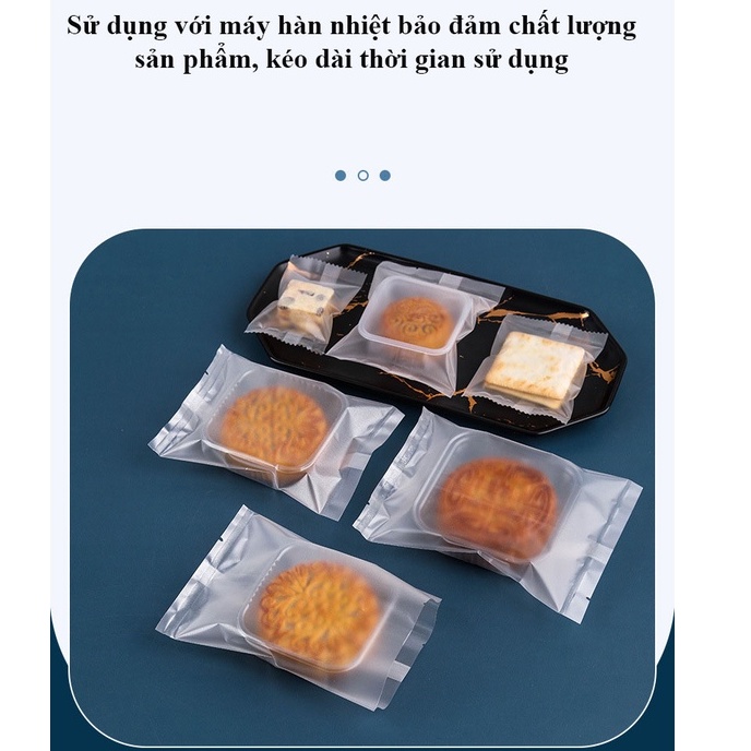 100 Túi đựng bánh kẹo hàn miệng đựng bánh kẹo trắng mờ - Siêu rẻ - bao bì bánh kẹo, trà, thảo dược- VUA BAO BÌ