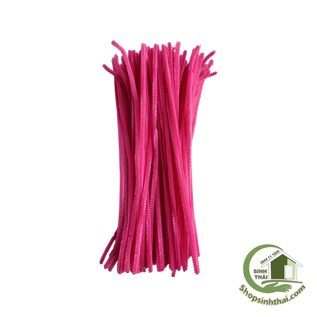 Cây kẽm xù nhung màu hồng, kẽm làm đồ chơi, mô hình