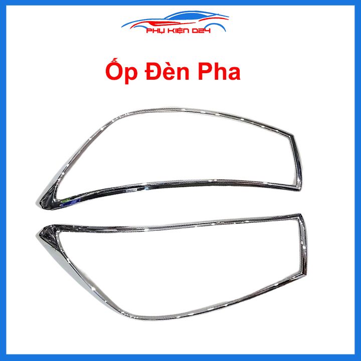 Ốp viền đèn pha hậu mạ crom Soluto 2017-2018-2019-2020-2021-2022 chống trầy trang trí bảo vệ xe