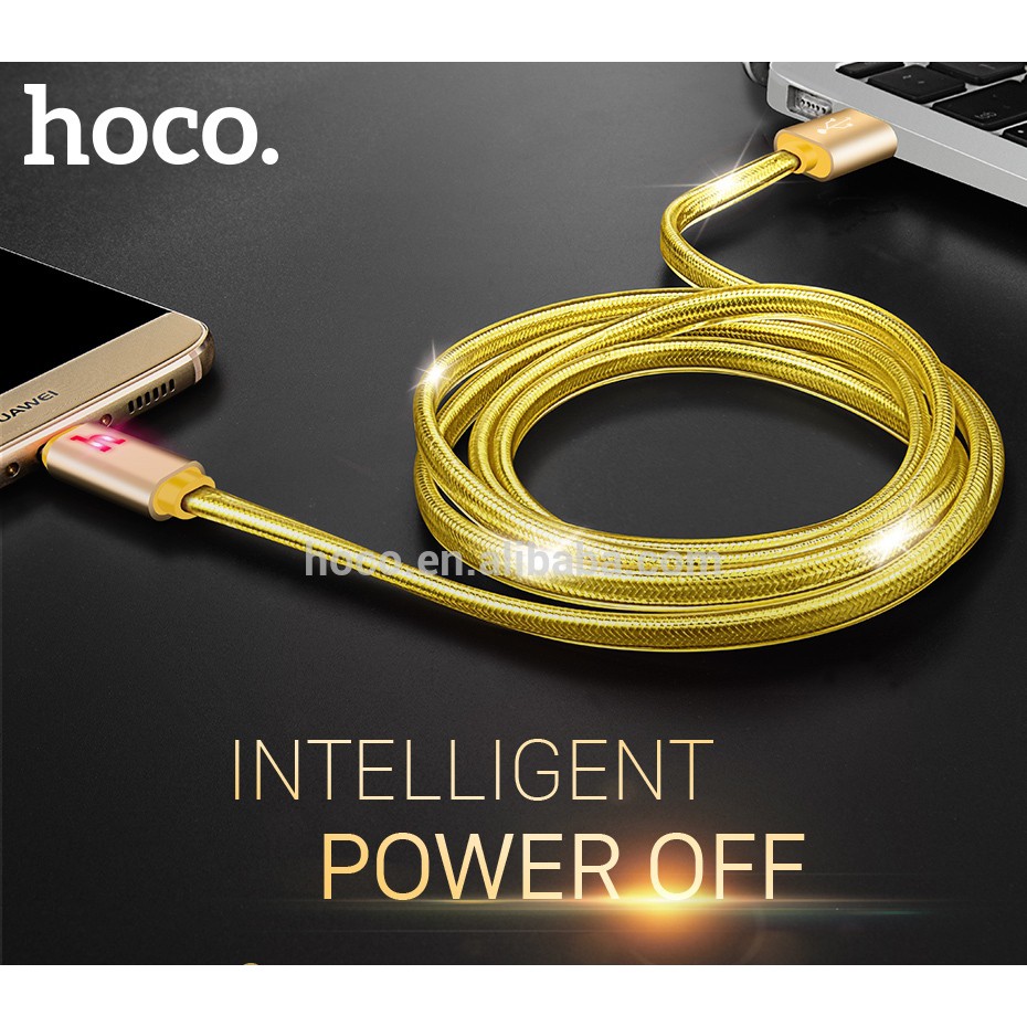 Cáp sạc HOCO UPL12 Lightning dài 2M có đèn LED dùng cho iPhone, iPad, iPod
