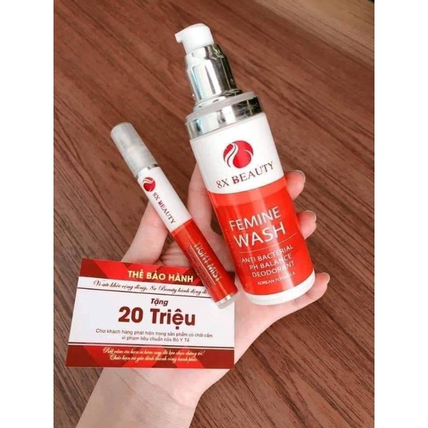 Dung dịch vệ sinh phụ khoa và xịt se khít giảm thâm, khử mùi 8x beauty