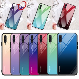 Ốp lưng kính cường lực màu gradient dành cho Samsung Galaxy M51 A50 A7 A6 2018 A5 A7 2017