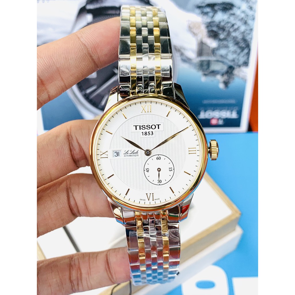 Đồng hồ Nam Tissot 1853 LeLoc T006.428.22.038.00 Automatic Mặt trắng,Lịch ngày,Demi vàng-Máy cơ-Dây kim loại-Size 39mm