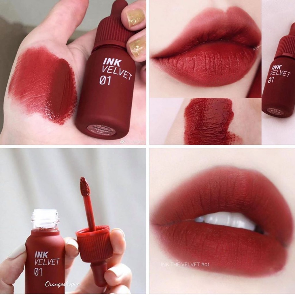 Son Kem Lì Peripera Ink Velvet Tint Màu 01 (Good Brick) Đỏ gạch