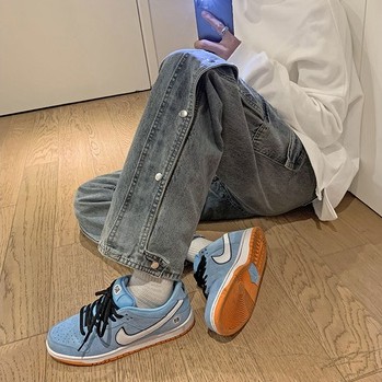 Quần jean nam Hàn denim ống rộng thời trang cá tính dành cho unisex  2023 thời trang simple trousers  nam