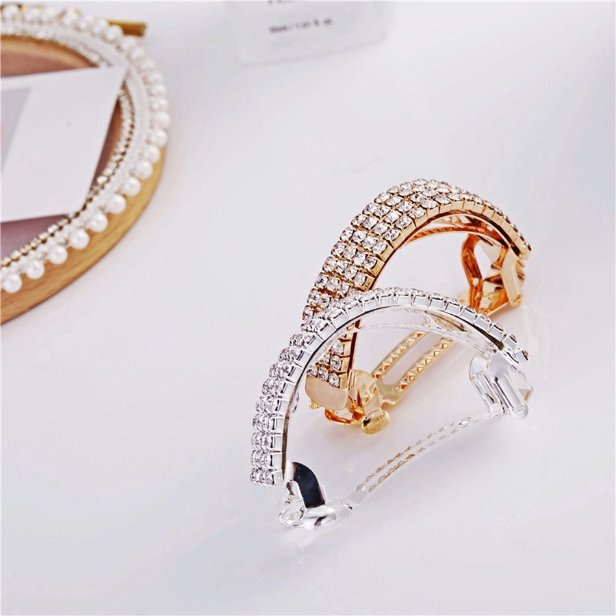 Kẹp Tóc Đính Đá Nhiều Màu Sắc Phong Cách Hàn Quốc Cho Nữ
