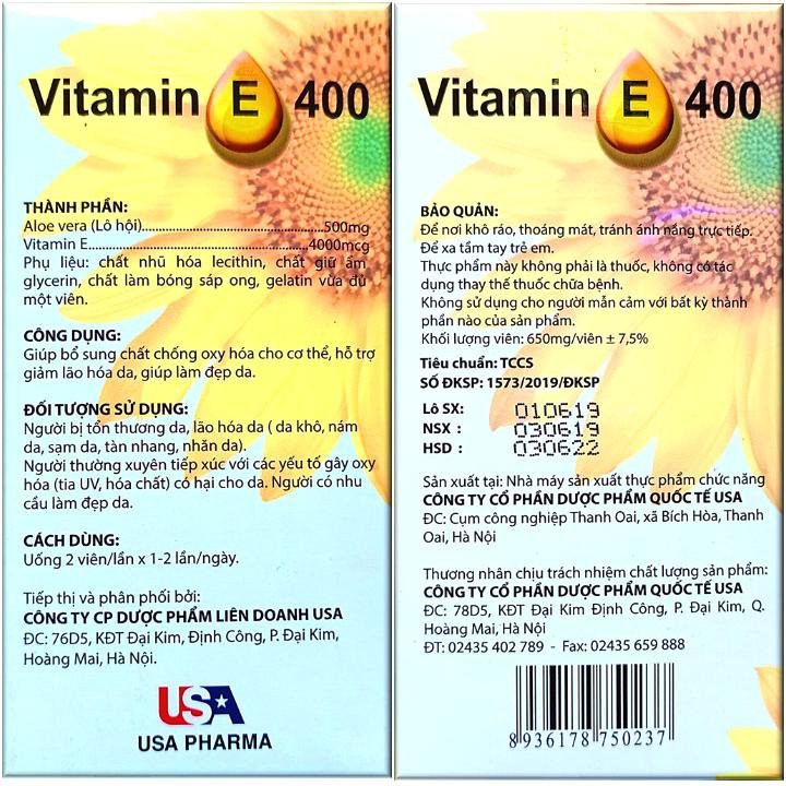 Viên Uống Đẹp Da Vitamin E Chống Lão Hóa