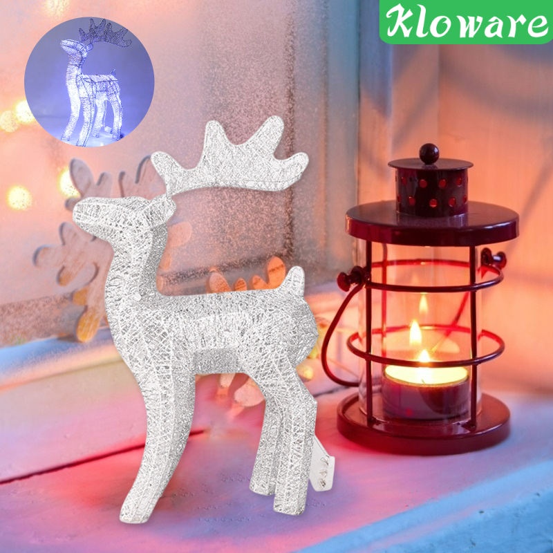 Mô hình con nai bằng sắt có đèn trang trí phòng khách/phòng ngủ