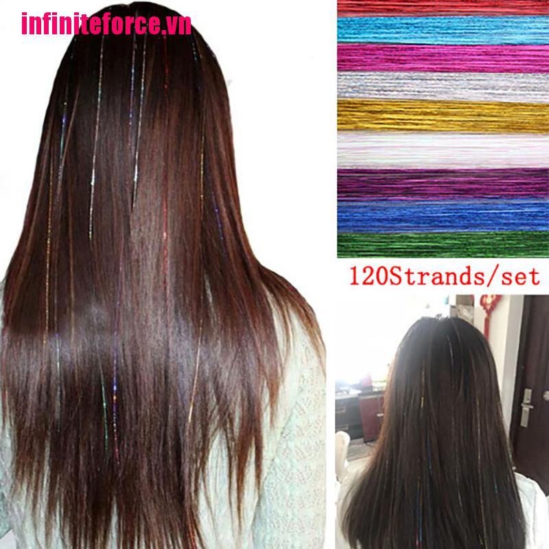 (Hàng Mới Về) Bộ 120 Sợi Kim Tuyến Cầu Vồng Trang Trí