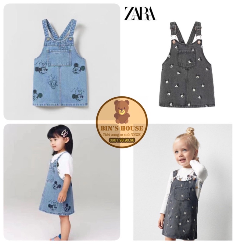 Yếm váy Jean Zara sz 1-5y