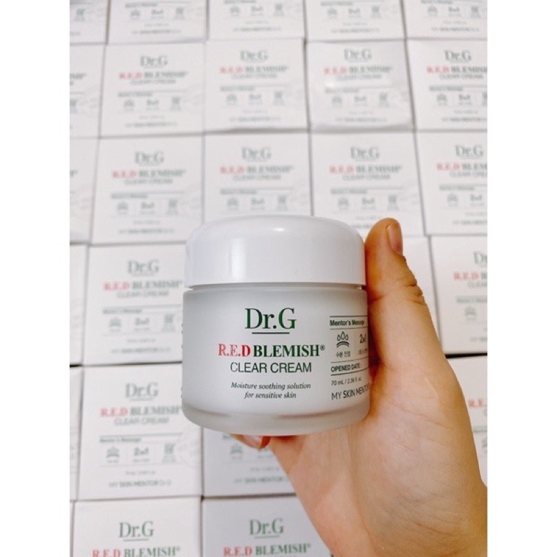 Kem dưỡng da Dr.G Red Blemish Clear Soothing Cream 70ML chiết xuất rau má giúp làm dịu và phục hồi da mặt