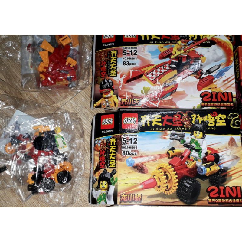 Lắp ráp 1 hộp Lego_Tôn ngộ không 99626 có nhiều chi tiết bằng nhựa