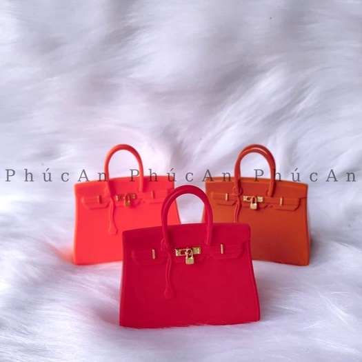 Túi xách nhựa trang trí bánh kem, trang trí sinh nhật dễ thương