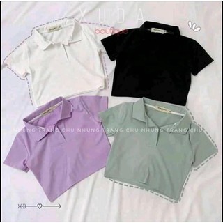Áo croptop cổ đức