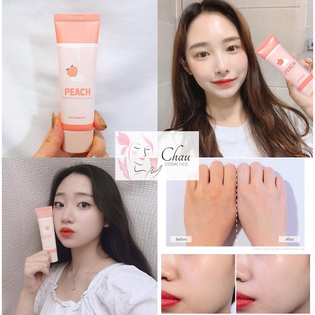 Kem đào nâng tone da peach whipping cream tone up