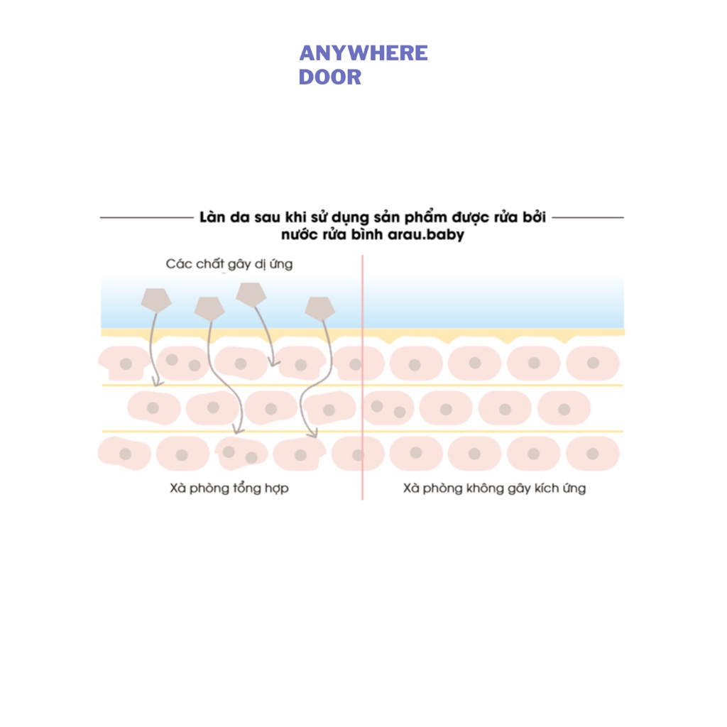 Nước rửa bình sữa Arau Baby Nhật Bản