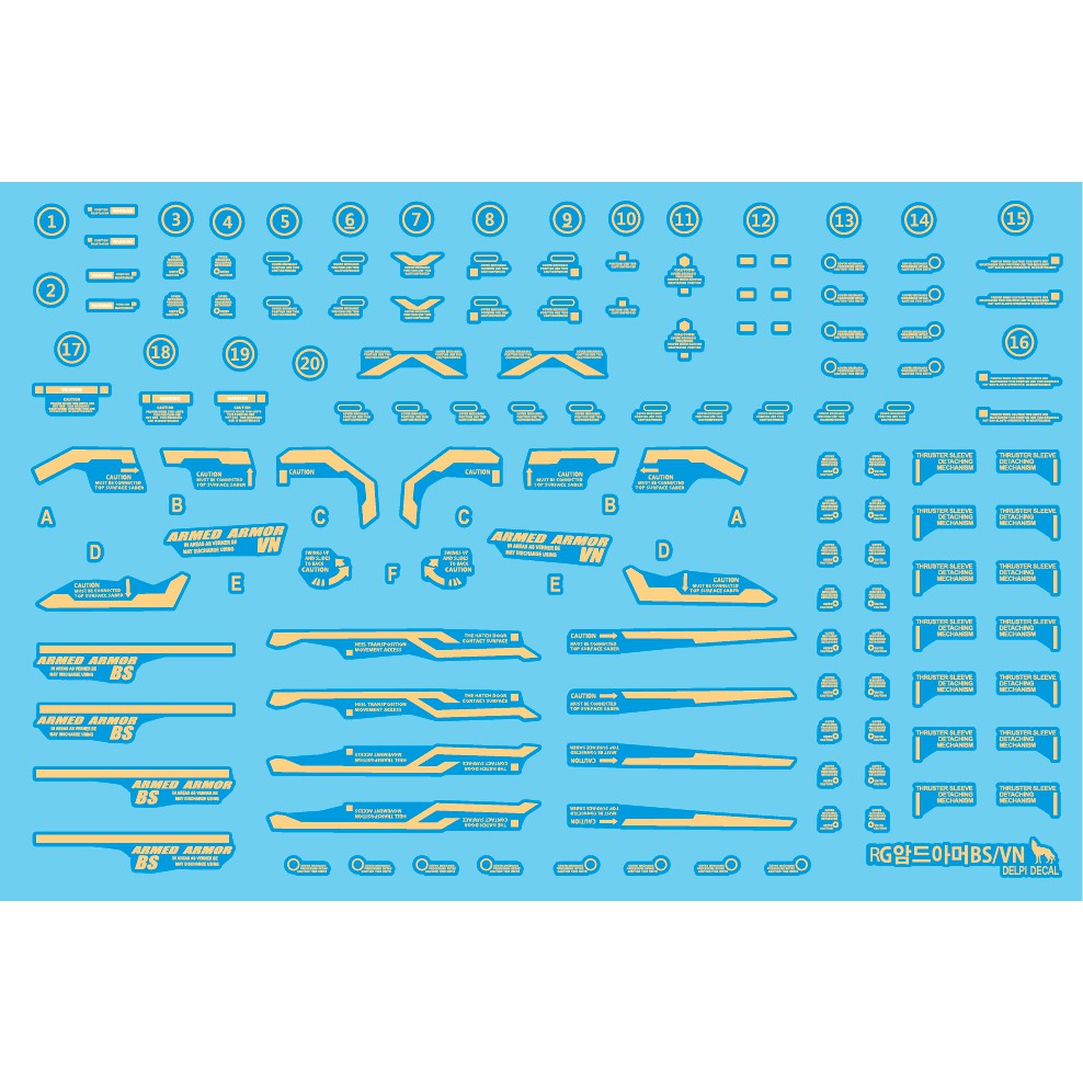 Decal nước hologram - RG Banshee Pack Armor BS VN