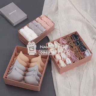 Bộ Hộp Vải Đựng Đồ Lót Chia Ngăn