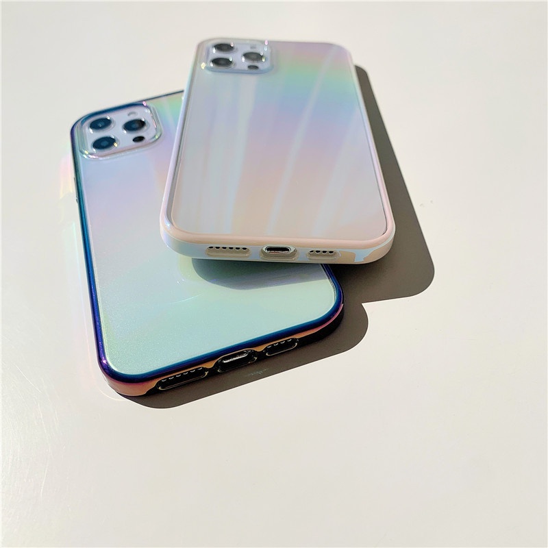 Ốp màu hologram viền trắng