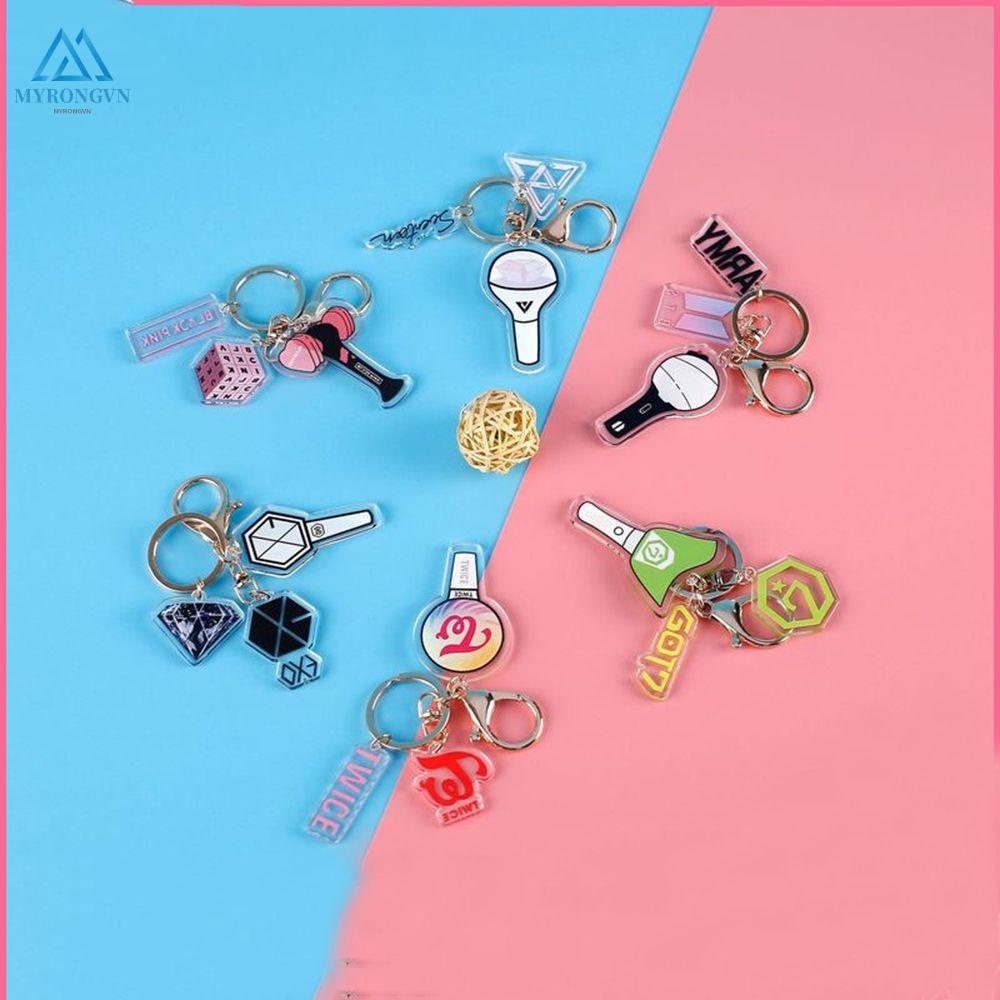 Móc Khóa Acrylic Hình Nhóm Nhạc Twice Bt21 Bts Got7 Blackpink Exo Kpop