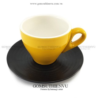 Cốc espresso 80ml Bát Tràng Kèm Đĩa