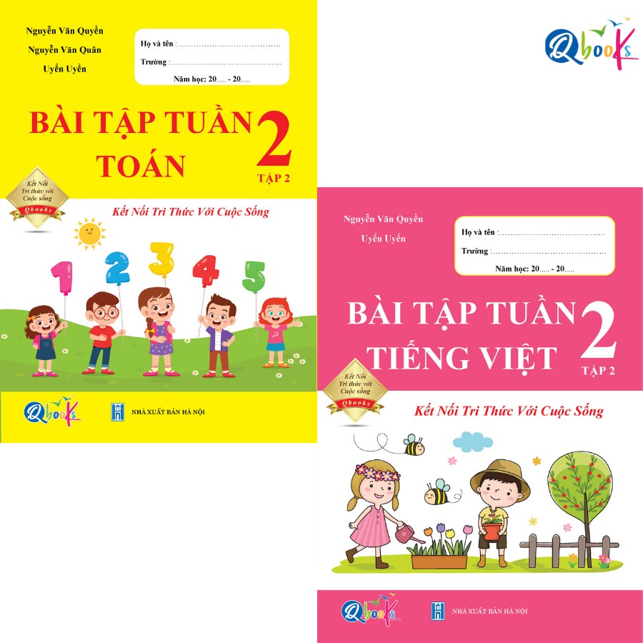 Sách - Combo Bài Tập Tuần Toán - Tiếng Việt 2 - Tập 2 - Kết Nối Tri Thức Với Cuộc Sống (2 cuốn)