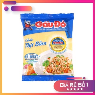 Set 5 Gói Cháo Gấu Đỏ Thịt Bằm/Gà Gói 50g