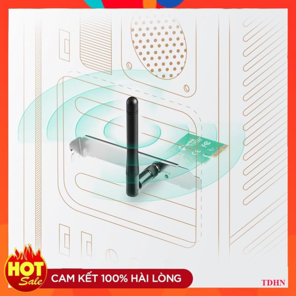 TP-Link Card mạng PCI Express Wifi Băng tần kép Chuẩn N 150Mbps Kết nối bảo mật cao- TL-WN781ND-Hãng phân phối chính thứ