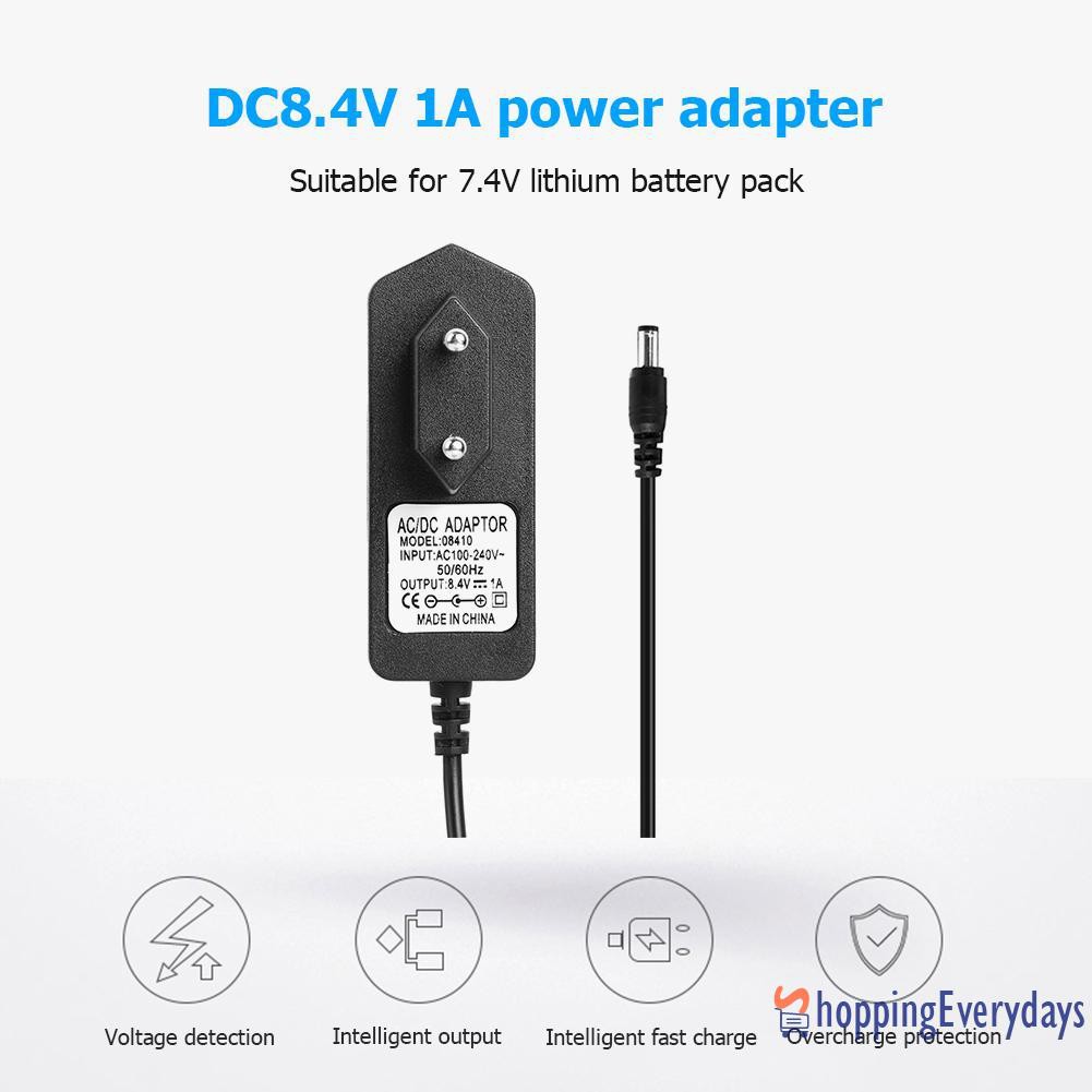 【sv】 8.4V 1A 18650 Lithium Battery Charger DC5.5mm Plug Power Adapter Charger