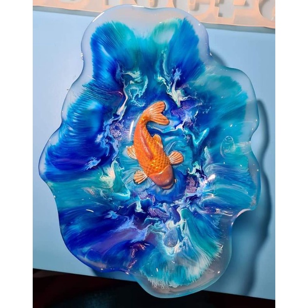 Khuôn silicone cá Koi/cá chép tiện dụng trong sáng tạo thủ công Resin, Jesmonite, nến, xà phòng, xi măng, thạch cao...