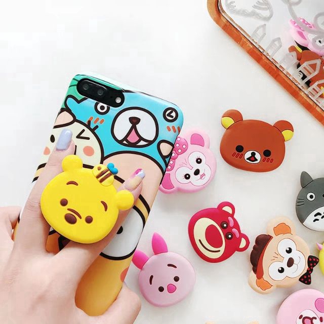 Giá đỡ điện thoại túi khí hình mèo/kỳ lân 3D dễ thương