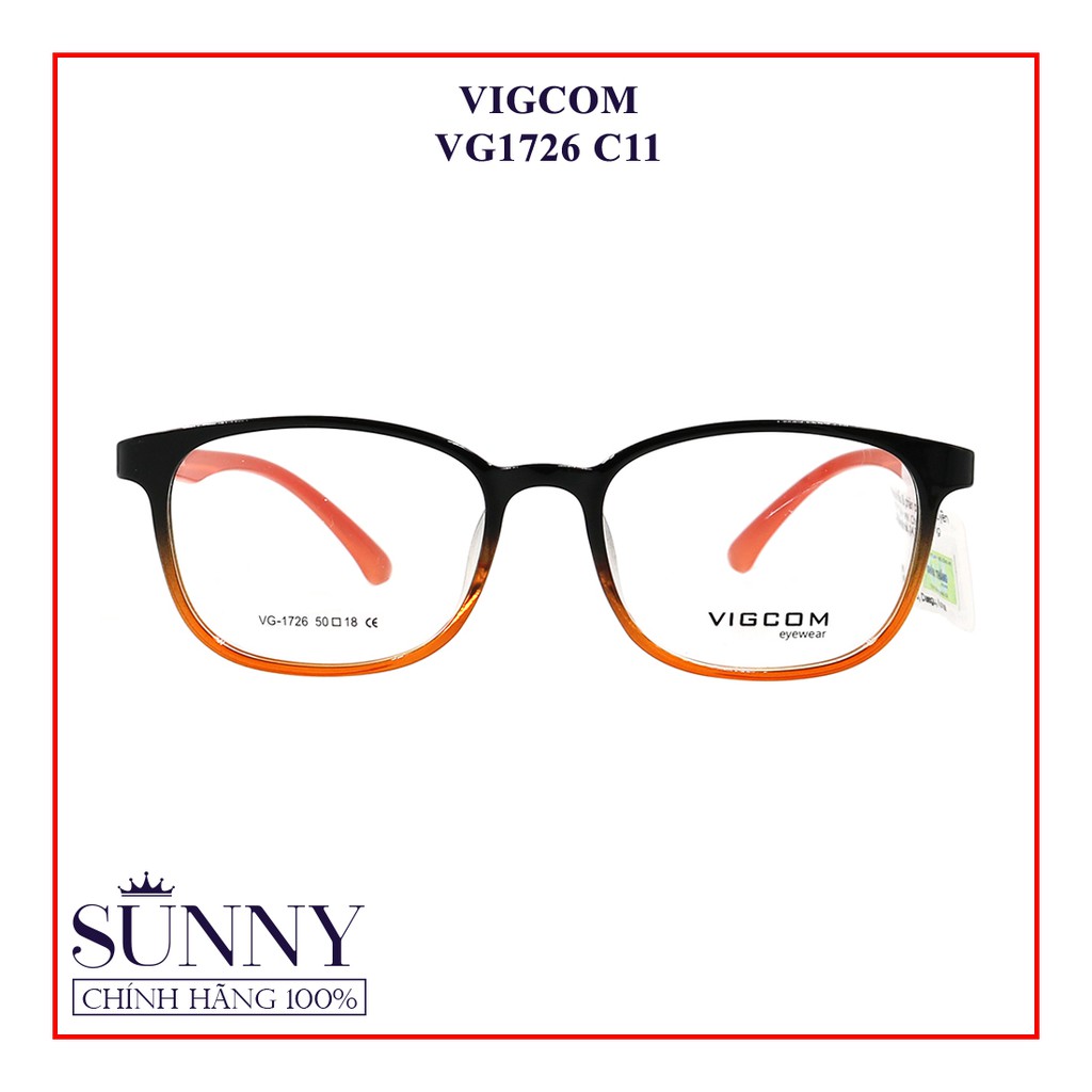 Gọng kính Vigcom VG1726 nhiều màu chính hãng, thiết kế dễ đeo bảo vệ mắt
