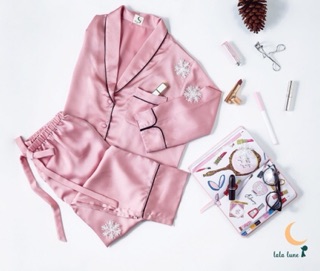 Pyjama lụa hồng