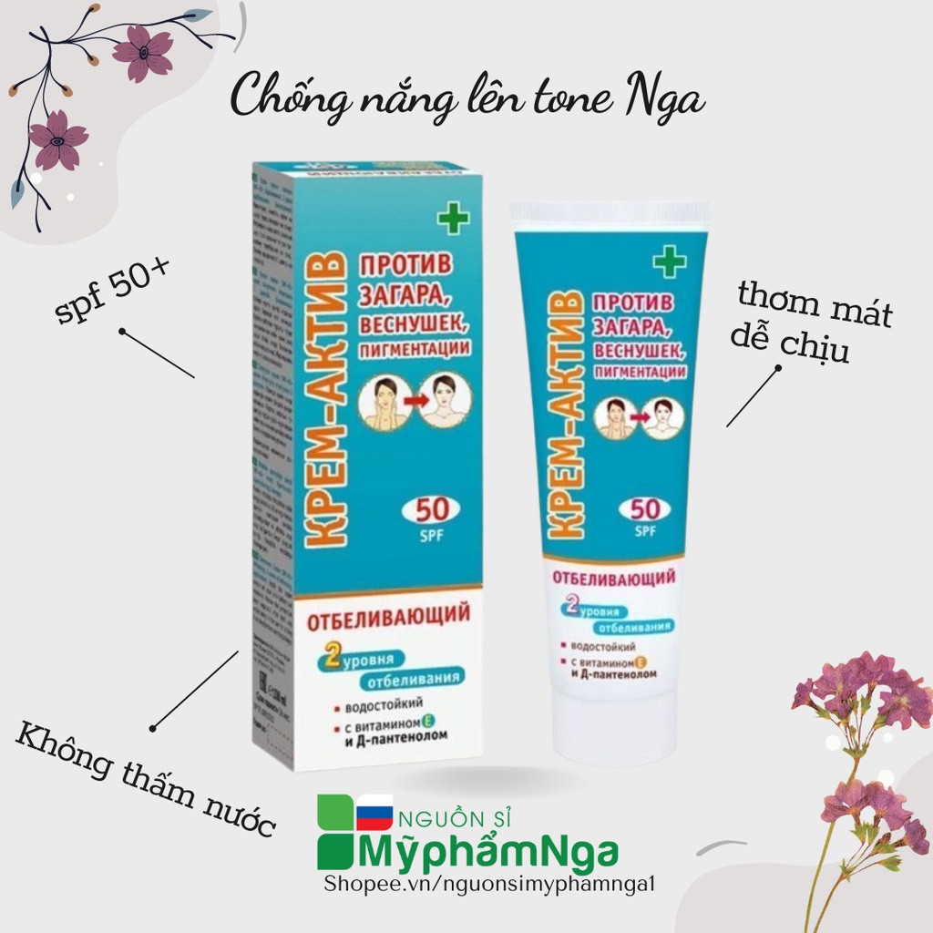 Chống nắng trắng da Nga spf50 - Chống nắng lên tone Nga - Date mới nhất hiện nay