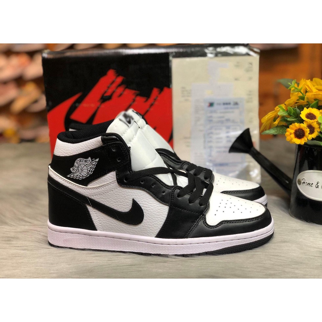 Giày jd cao cổ panda đen trắng nam nữ bản SC full phụ kiện ảnh thật
