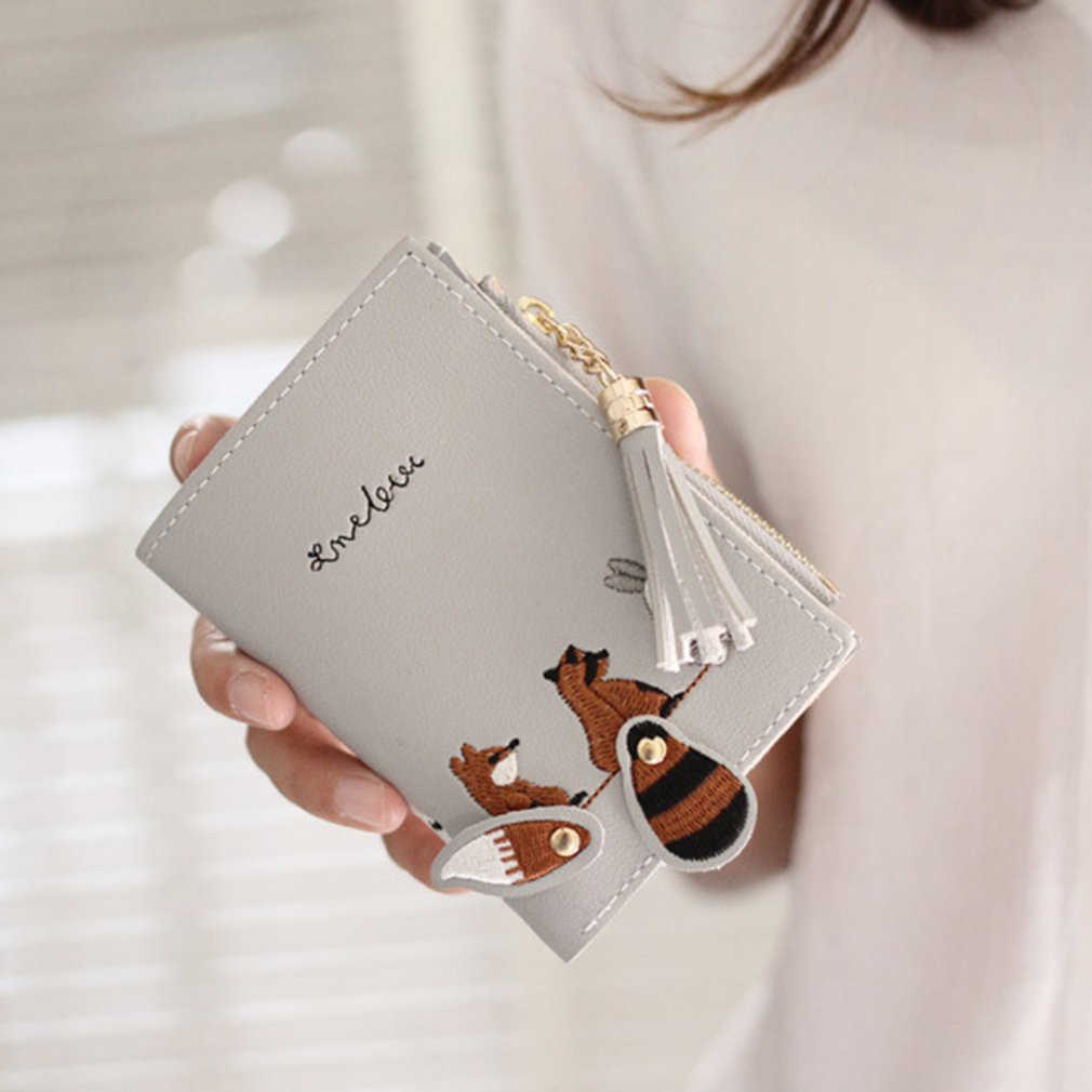 Ví nữ loại ngắn thiết kế có dây kéo đáng yêu | BigBuy360 - bigbuy360.vn