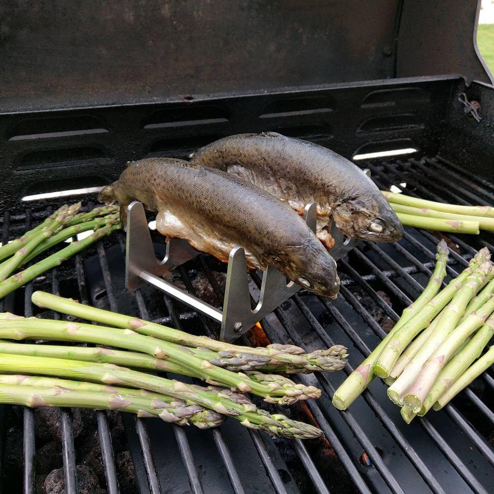 Vỉ Nướng BBQ Bằng Thép Không Gỉ Chịu Nhiệt Độ Cao Đa Năng Tiện Dụng