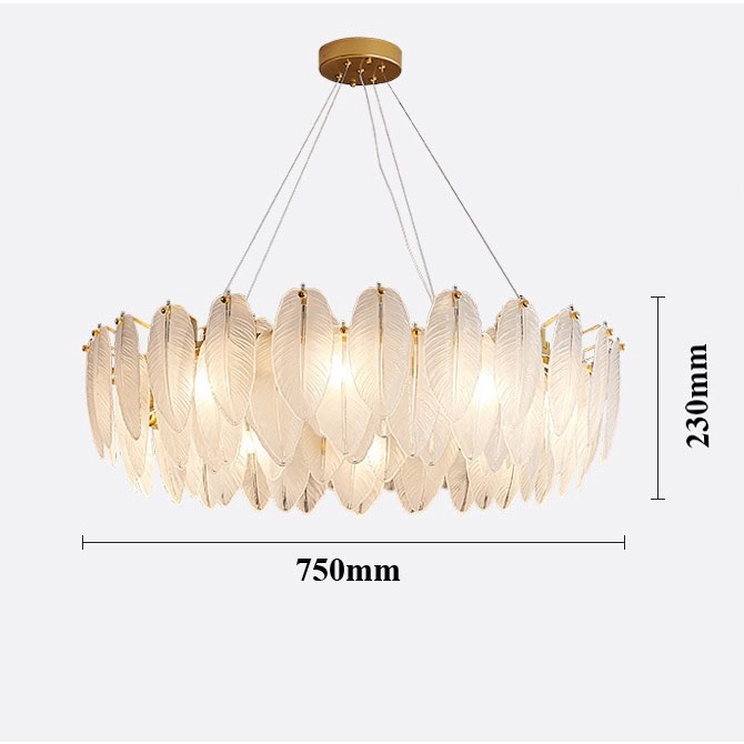Đèn chùm MONSKY OFIGA pha lê D750mm phong cách châu Âu hiện đại, sang trọng - Tặng kèm LED.