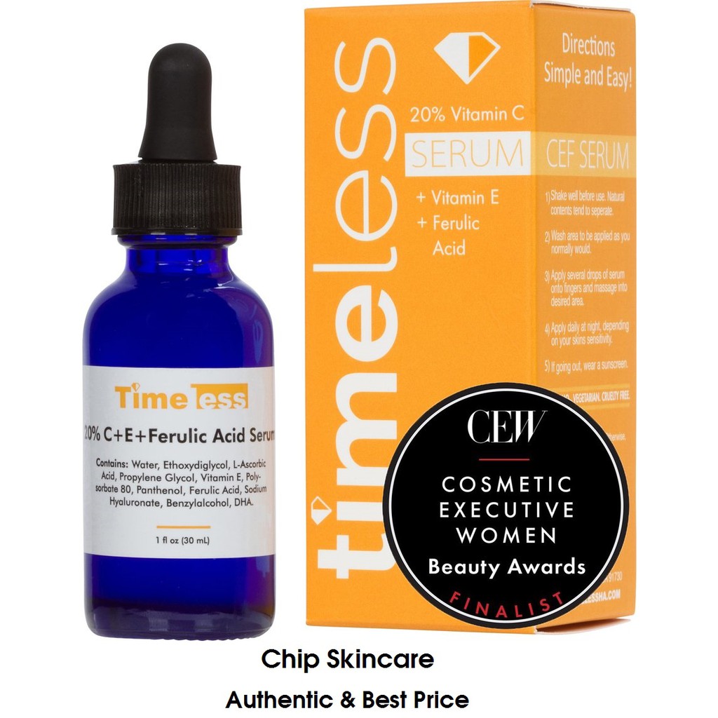 Tinh Chất Dưỡng Sáng Da Timeless 20% Vitamin C + Vitamin E + Ferulic Acid Serum [ Serum Timeless Vitamin C 20% ] 30ml | BigBuy360 - bigbuy360.vn