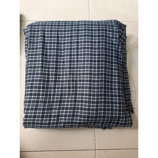 Vải kate thô sọc tối